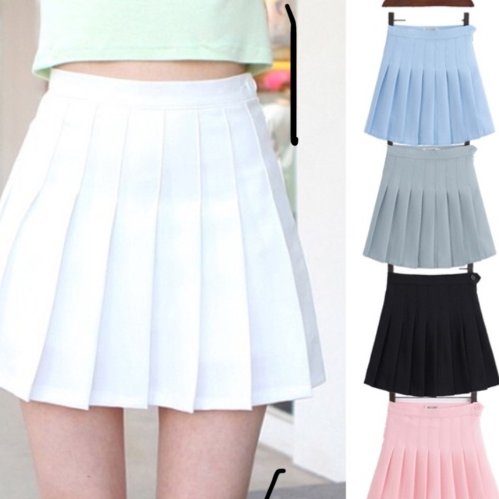Pleated Baby Blue Skater Girl Skirt✨